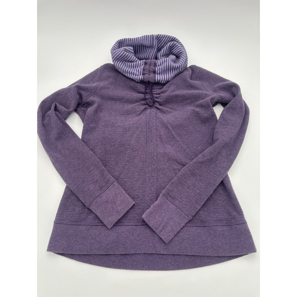 Lululemon In A Cinch Reversible Cowl Neck Activewear Sweatshirt Womens Size 4